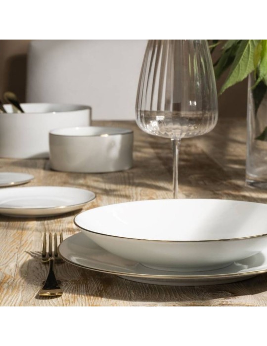 Servizio Tavola 38 Pezzi Domus Gold Line in...