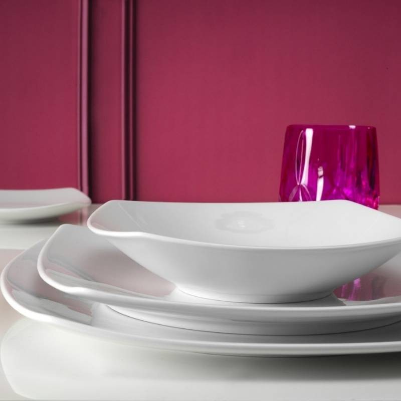 Servizio Tavola 40 Pezzi Square-O White in...