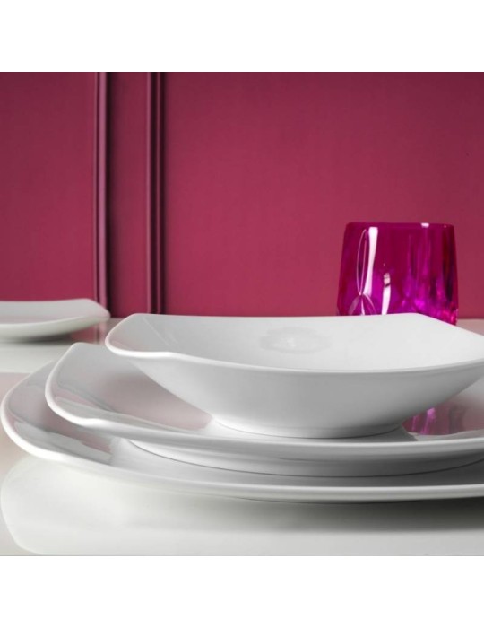 Servizio Tavola 40 Pezzi Square-O White in...