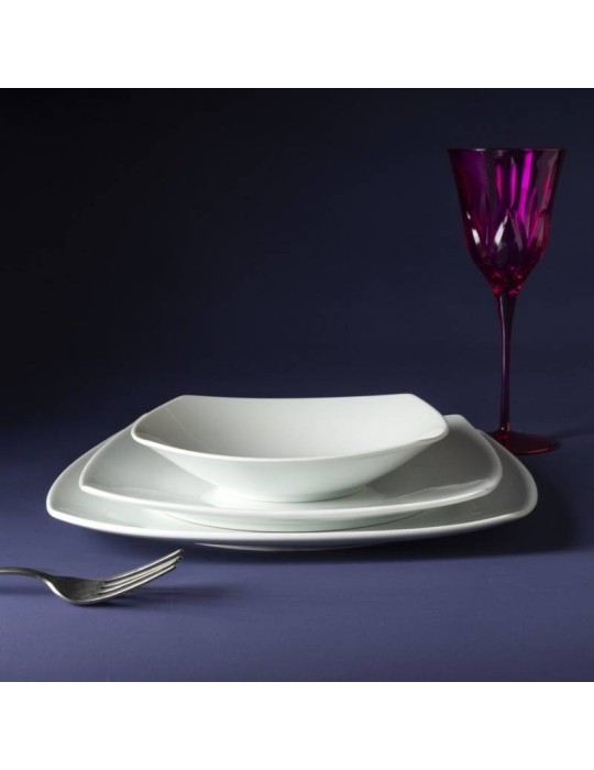 Servizio Tavola 40 Pezzi Square-O White in...