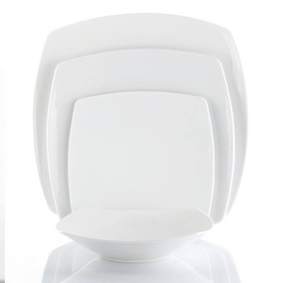 Servizio Tavola 40 Pezzi Square-O White in Porcellana...
