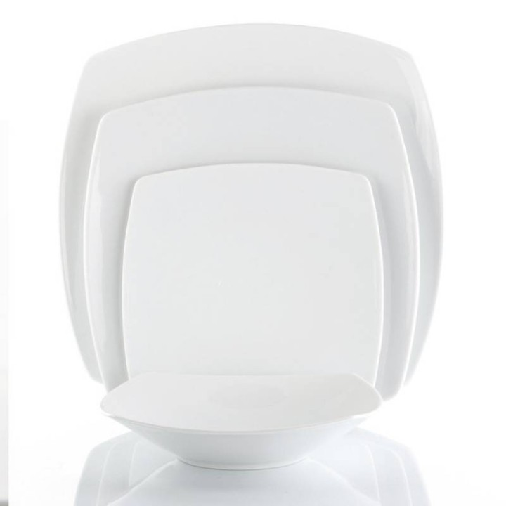 Weissestal Servizio di piatti Square-O White 40 pezzi