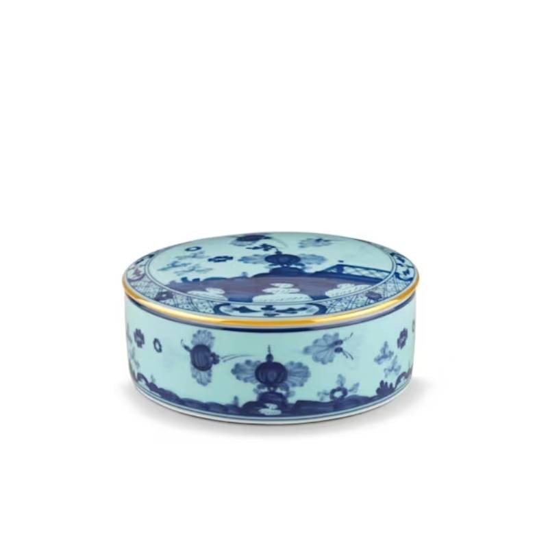 Scatola Portaoggetti Iris Oriente Italiano in Porcellana – Ginori 1735