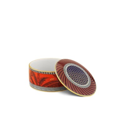 Scatola Totem Tigre con Coperchio in Porcellana e Oro –... 2