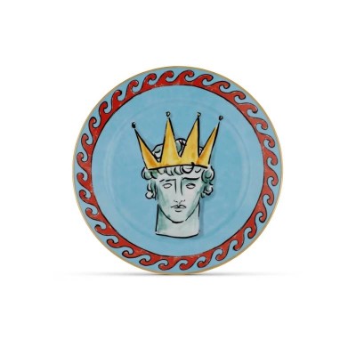 Piatto Piano 28 cm Sea Blue Il Viaggio di Nettuno in...