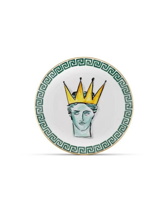 Piatto Piano 28 cm White Il Viaggio di Nettuno in Porcellana – Ginori 1735