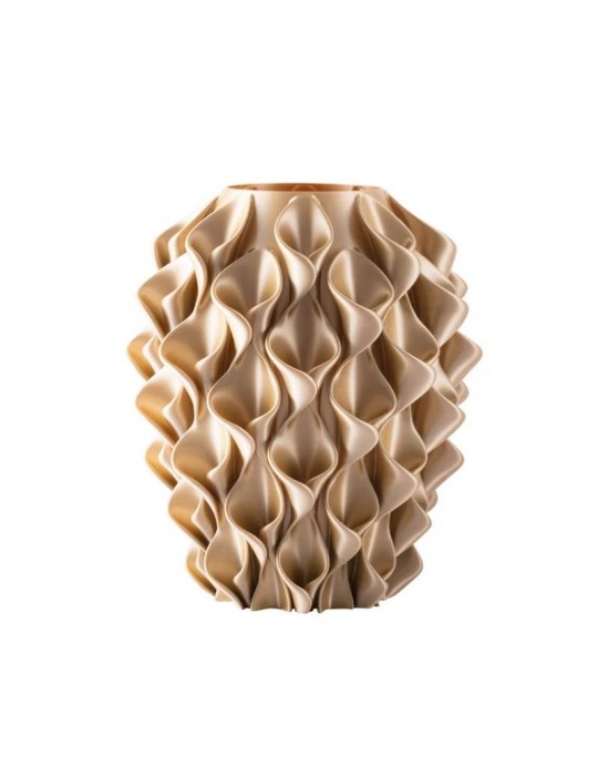 Vaso Fiore Champagne 18 cm Collezione 3D in PLA – Melaverde