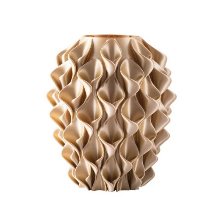 Melaverde Vaso Fiore 3D champagne alto 18 cm
