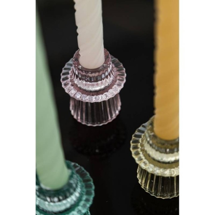 Emò Italia Coppia candelieri Essence verdi con candela