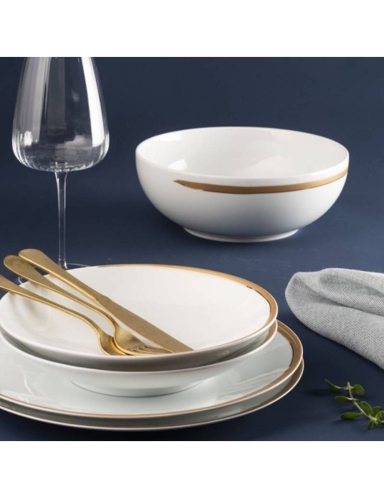 Servizio Tavola 39 Pezzi Vintage Gold Shiro in...