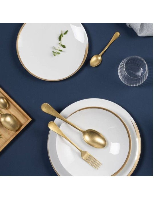 Servizio Tavola 39 Pezzi Vintage Gold Shiro in...