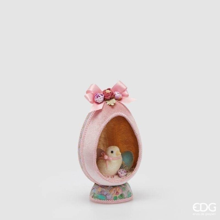 EDG Enzo De Gasperi Uovo di Pasqua con pulcino alto 26 cm