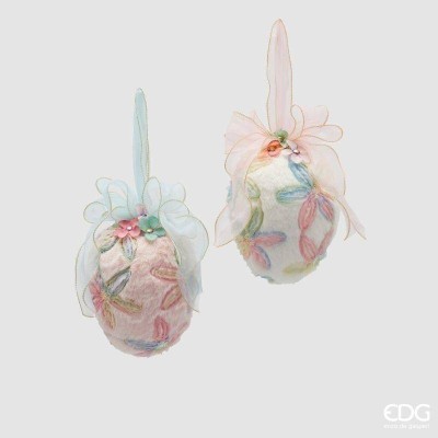 Uovo Decorativo di Pasqua con Fiocco da Appendere EDG – H...