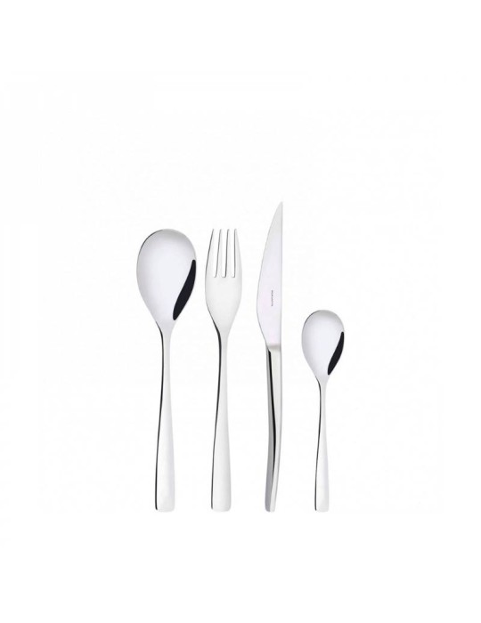 Set Posate Amalfi Bugatti 24 Pezzi con Scatola Gallery – Acciaio Inox Lucido Design Elegante