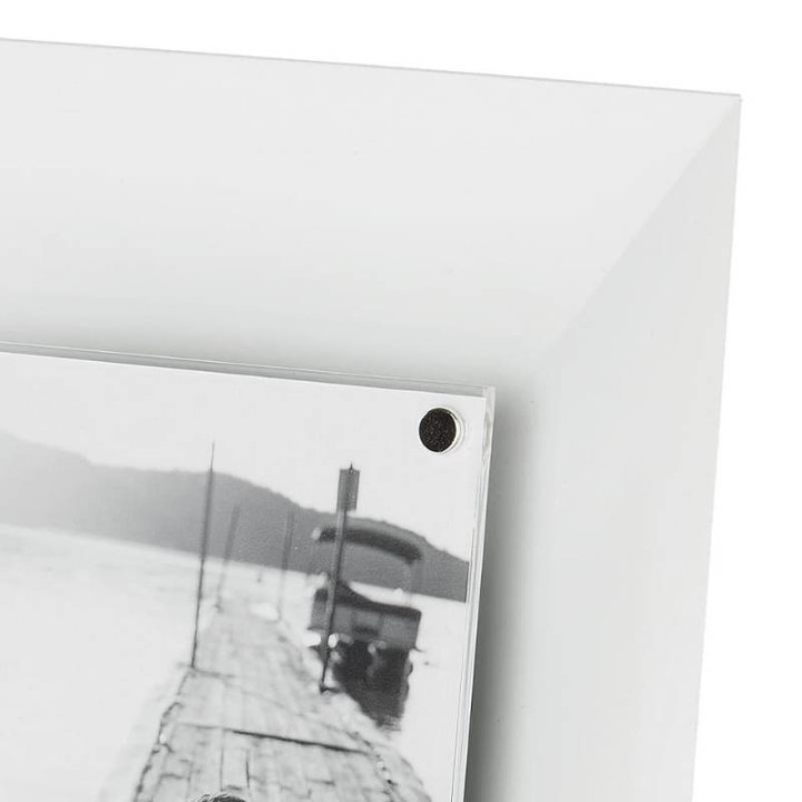 L'Oca Nera Portafoto in acciaio bianco 10 × 15 cm