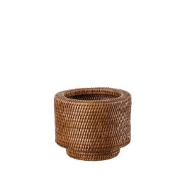 L'Oca Nera Cachepot piccolo in rattan Ø 17 cm