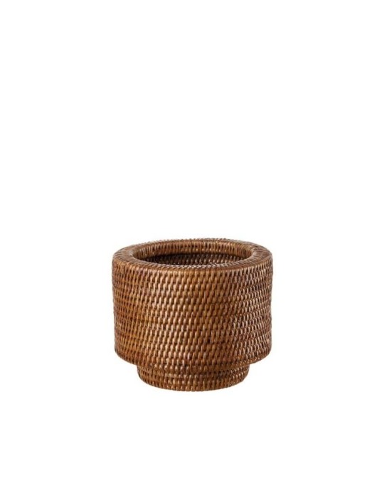 Cache-Pot Piccolo L’Oca Nera in Rattan – Eleganza Naturale e Funzionale
