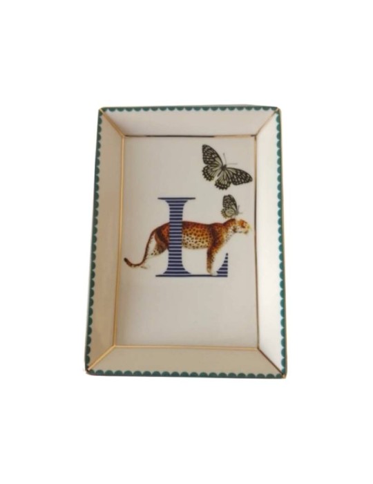 Svuotatasche Alphabet Trinket Leopard Yvonne Ellen London in Porcellana