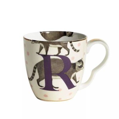 Alphabet Mug R in Bone China con Dettagli Oro – Yvonne...