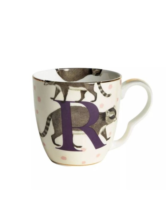 Alphabet Mug R in Bone China con Dettagli Oro – Yvonne Ellen London