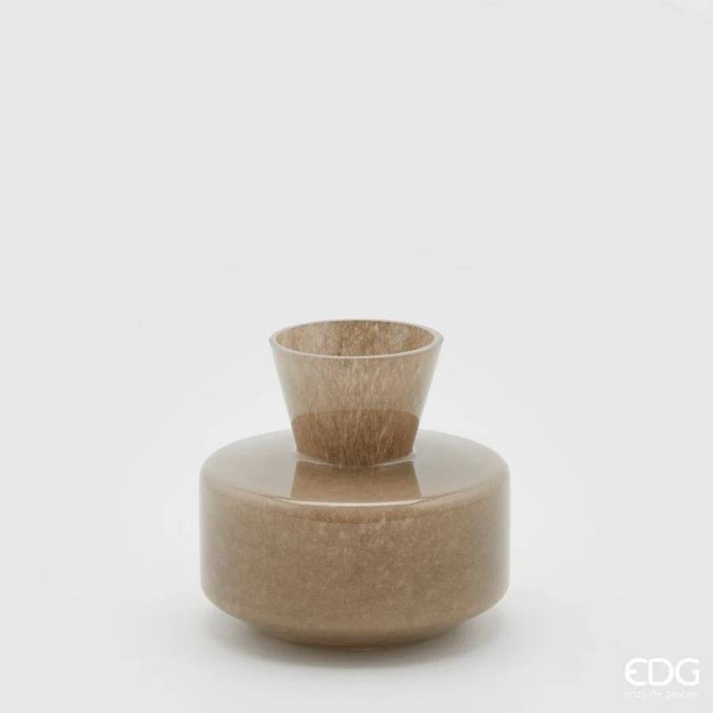 Vaso con Collo Nocciola in Vetro Soffiato H15 cm – EDG Enzo De Gasperi