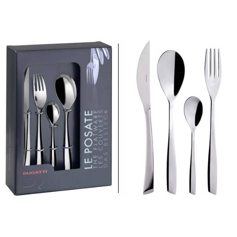 Set Posate Gaia Bugatti 24 Pezzi in Acciaio...