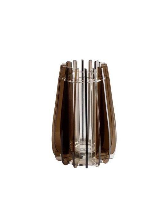 Vaso Piccolo Iride Marrone Vesta Home in Cristallo Acrilico