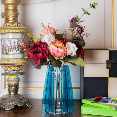 Vaso Piccolo Iride Blu Vesta Home in Cristallo Acrilico 2