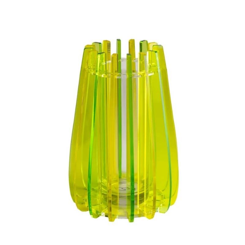 Vaso Grande Iride Verde Vesta Home – Vaso Decorativo Trasparente in Cristallo Acrilico
