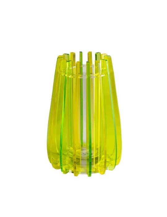Vaso Grande Iride Verde Vesta Home – Vaso Decorativo Trasparente in Cristallo Acrilico