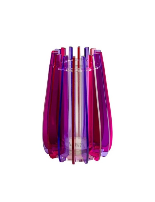 Vaso Grande Iride Fucsia Vesta Home – Vaso Decorativo Trasparente in Cristallo Acrilico