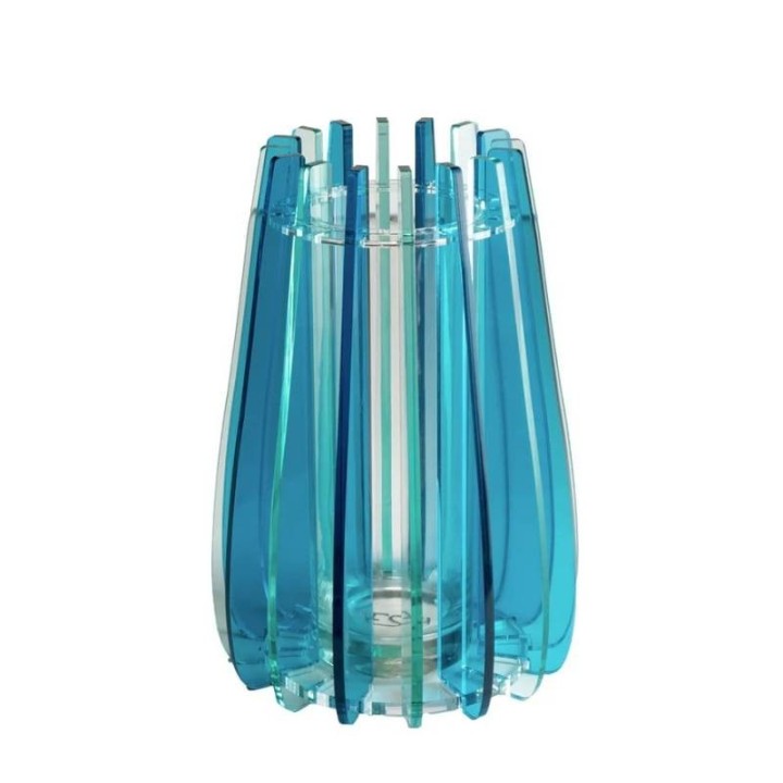 Vesta Vaso grande Iride blu alto 33 cm