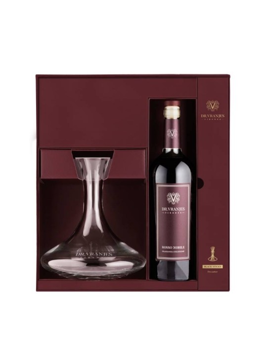 Dr Vranjes Decanter Rosso Nobile con Bottiglia Bordolese – Diffusore di Lusso in Cristallo