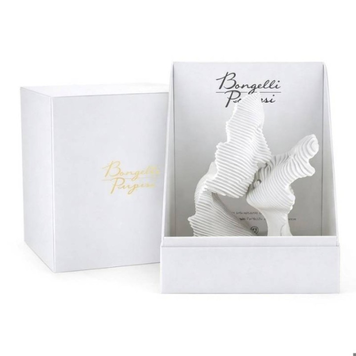 Bongelli Preziosi Scultura Bacio stilizzato bianco e oro