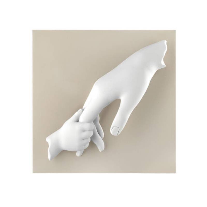 Quadretto Mani Mamma Bongelli Preziosi 15x15 cm in Marmorino – Mano nella Mano