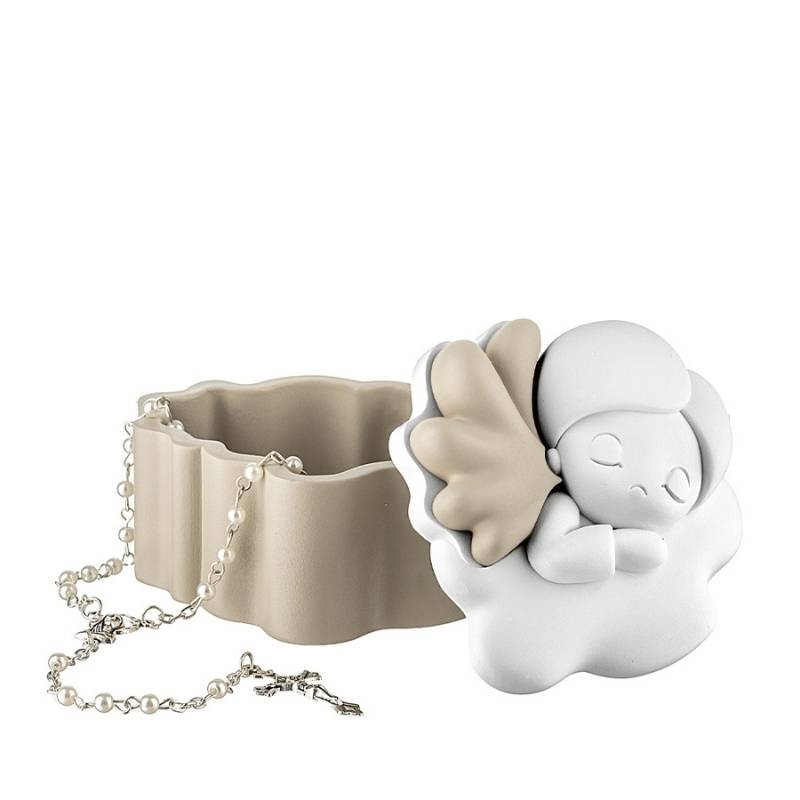 Scatolina Angioletto Bongelli Preziosi in Marmorino – Portarosario e Bomboniera Elegante