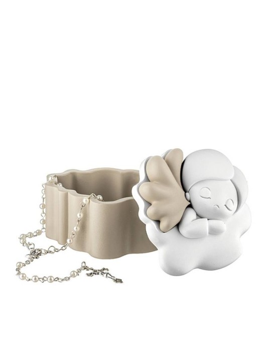 Scatolina Angioletto Bongelli Preziosi in Marmorino – Portarosario e Bomboniera Elegante