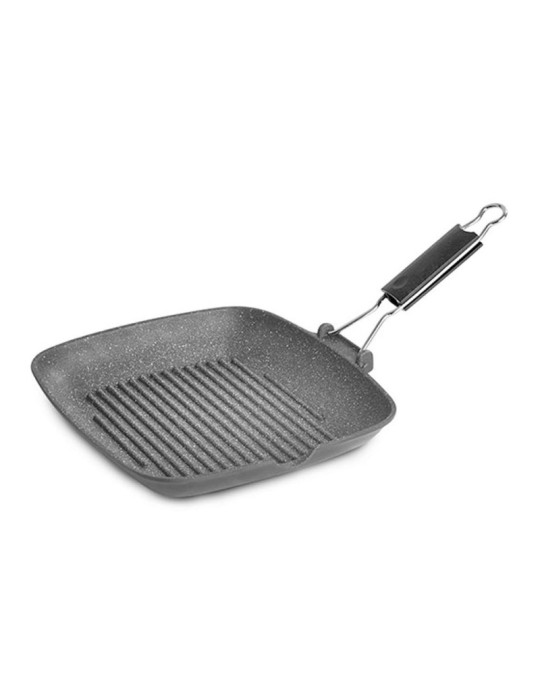 Bistecchiera Antiaderente Lagostina 28x28 cm con Piastra Rigata