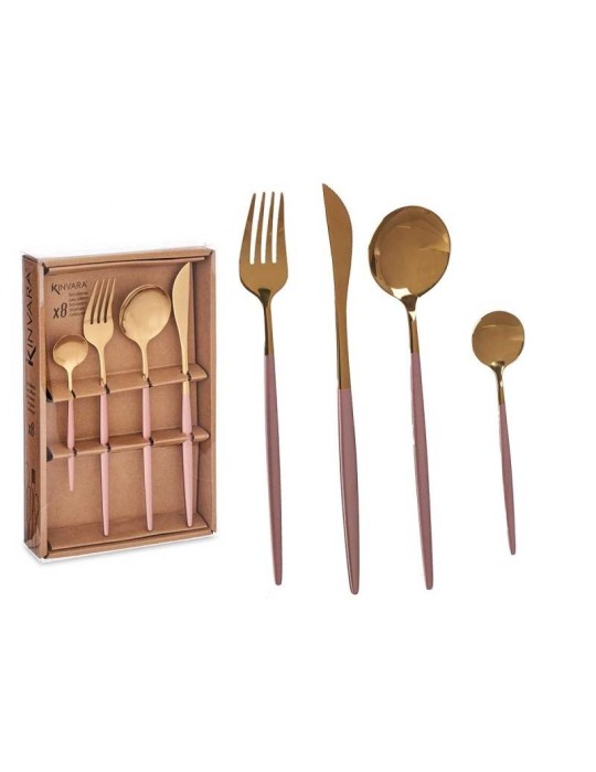 Set Posate 8 Pezzi Oro Rosa Arte Regal – Eleganza per la Tua Tavola