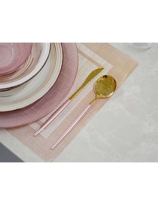 Set Posate 8 Pezzi Oro Rosa Arte Regal –...