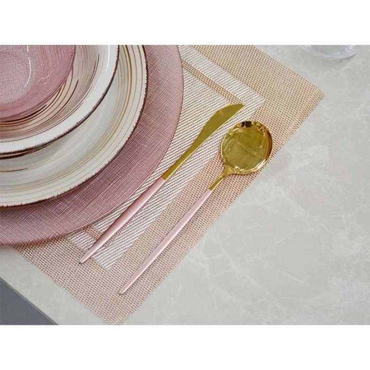 Arte Regal Set di 8 posate oro rosa per 2 persone