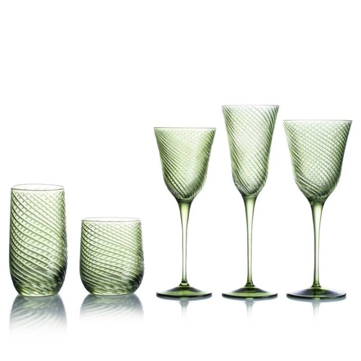 VE.MA Set di 6 tumbler Vertigo verdi