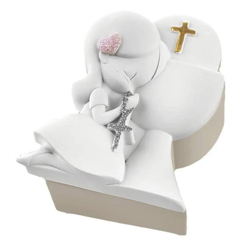 Scatolina Comunione Bimba 8x6 Nocciola Bongelli Preziosi – Elegante Bomboniera in Marmorino