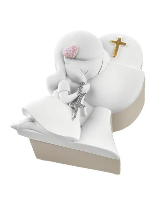 Scatolina Comunione Bimba 8x6 Nocciola Bongelli Preziosi – Elegante Bomboniera in Marmorino