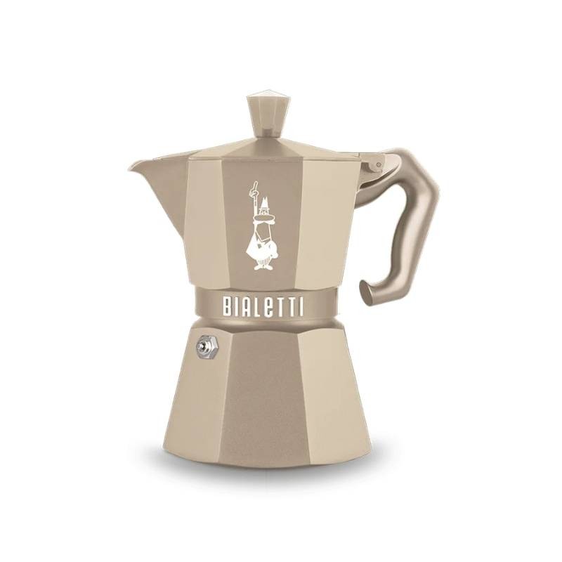Moka Exclusive Octagonal Induction Desert Sand 3 Tazze – Design Iconico | Bialetti
