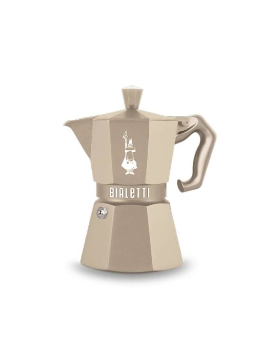 Moka Exclusive Octagonal Induction Desert Sand 3 Tazze – Design Iconico | Bialetti