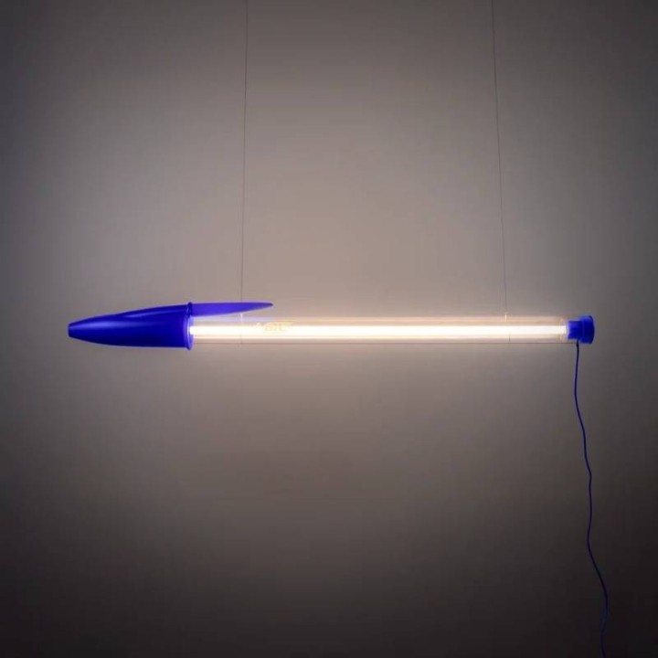 Seletti Lampada da terra BIC blu alta 173 cm