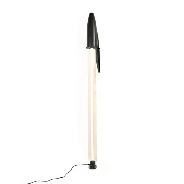 Seletti Lampada da terra BIC nera alta 173 cm
