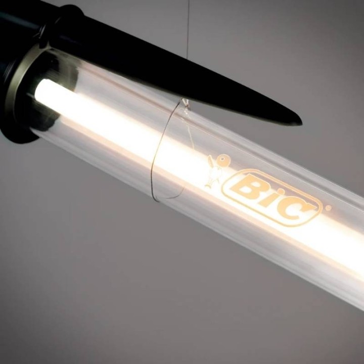 Seletti Lampada da terra BIC nera alta 173 cm