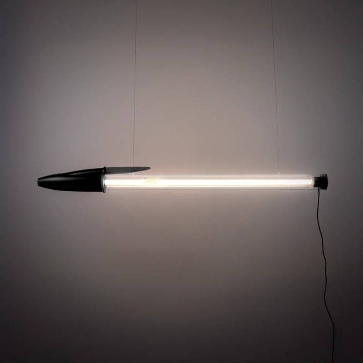 Seletti Lampada da terra BIC nera alta 173 cm